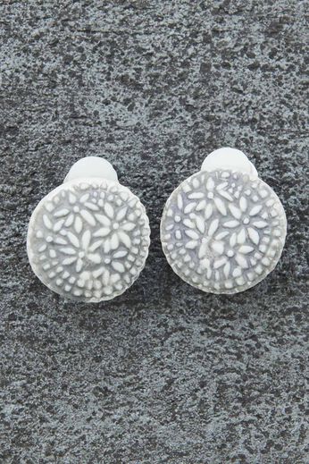 MEDE19F | 陶器ボタンイヤリングＭＤ１９　ｔｙｐｅ０２
