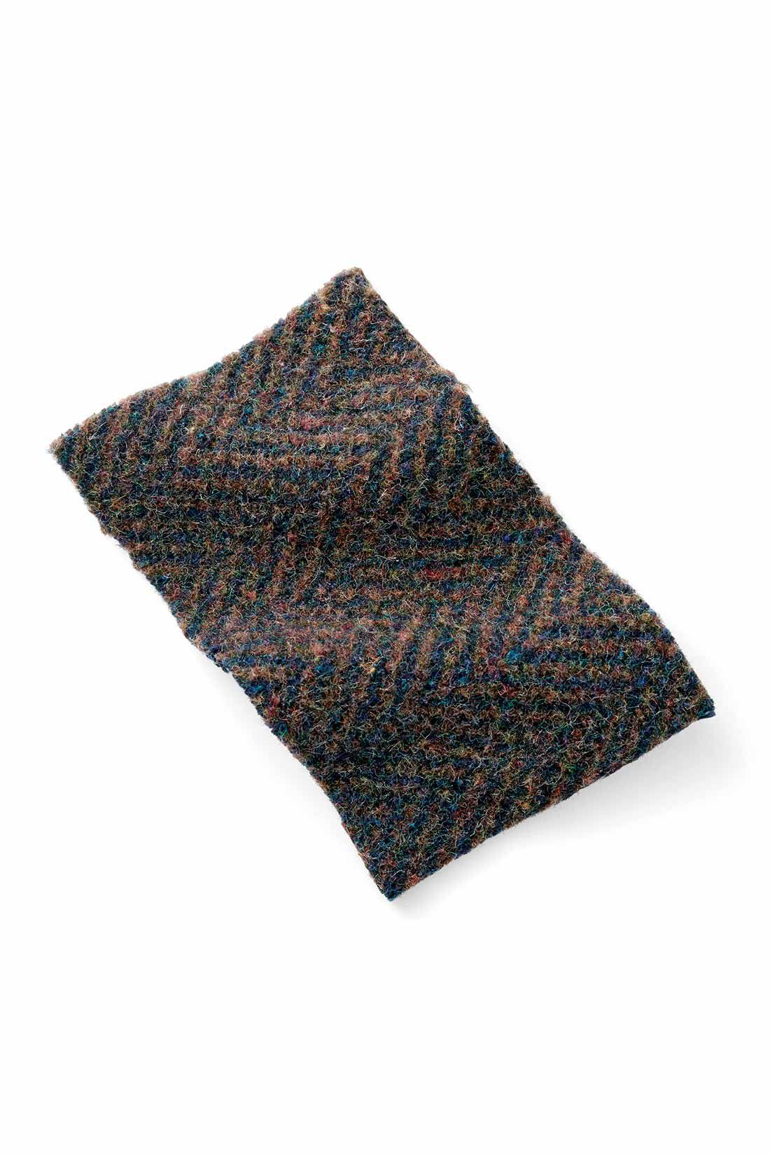 MEDE19F|MEDE19F　毛混のミックスツイードヘリンボーンのロングPコート〈ブラウン〉|ウール混のツイードヘリンボーン。さまざまな色が織りなす、深みのある美しさ。