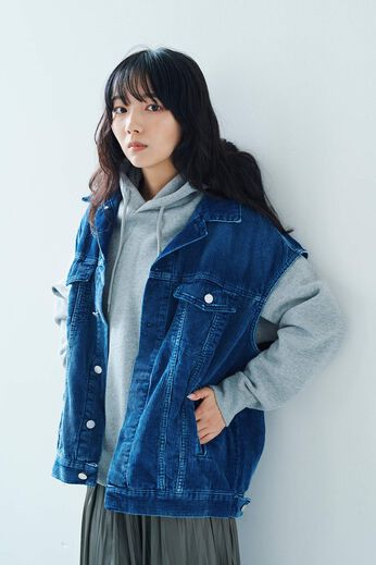 MEDE19F [メデ・ジュウキュウ] | acker コーデュロイベスト〈ブルー〉