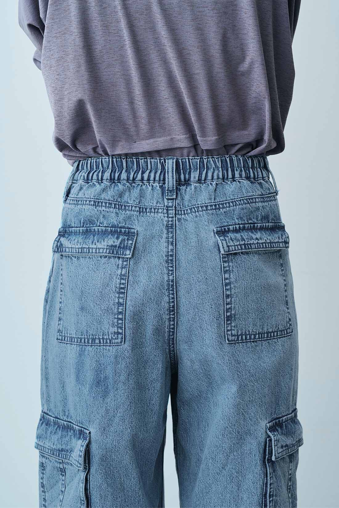 MEDE19F [メデ・ジュウキュウ]|MEDE19F　リネン混デニムでつくったカーゴパンツ〈フェードブルー〉
