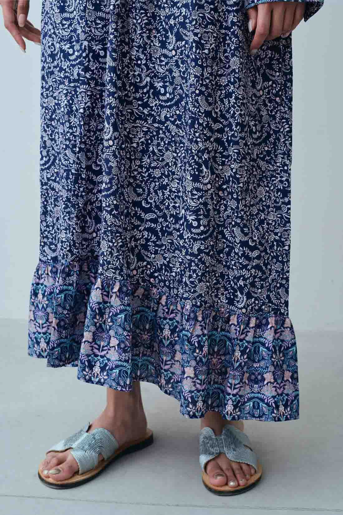MEDE19F [メデ・ジュウキュウ]|MEDE19F　〈MADE IN INDIA COLLECTION〉プリントコットンドレス