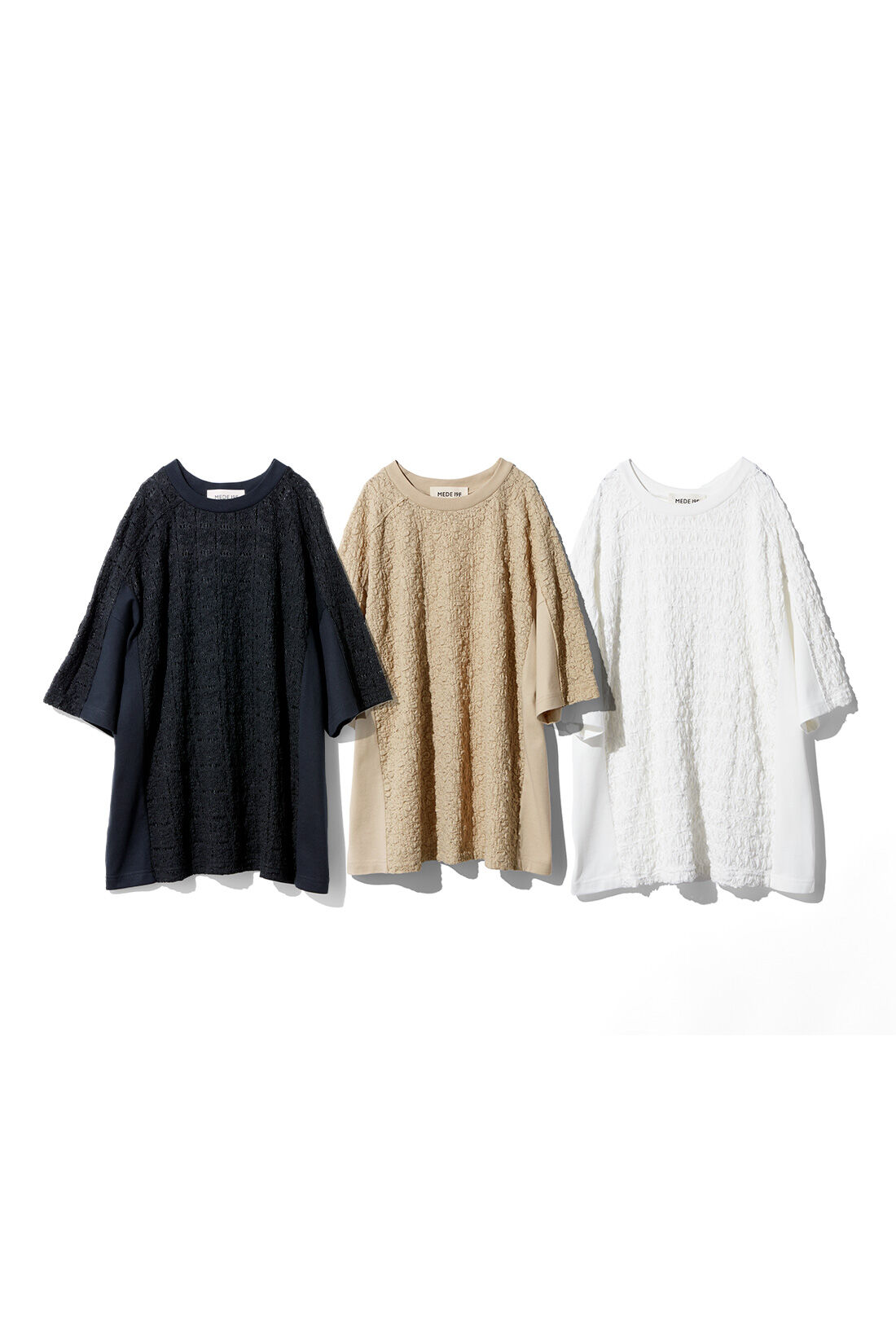 MEDE19F|MEDE19F　レース遣いのコンビTシャツの会