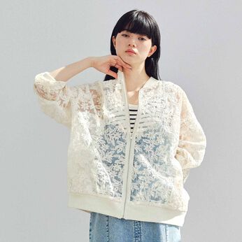 MEDE19F [メデ・ジュウキュウ] | オーガンジーレース ブルゾン