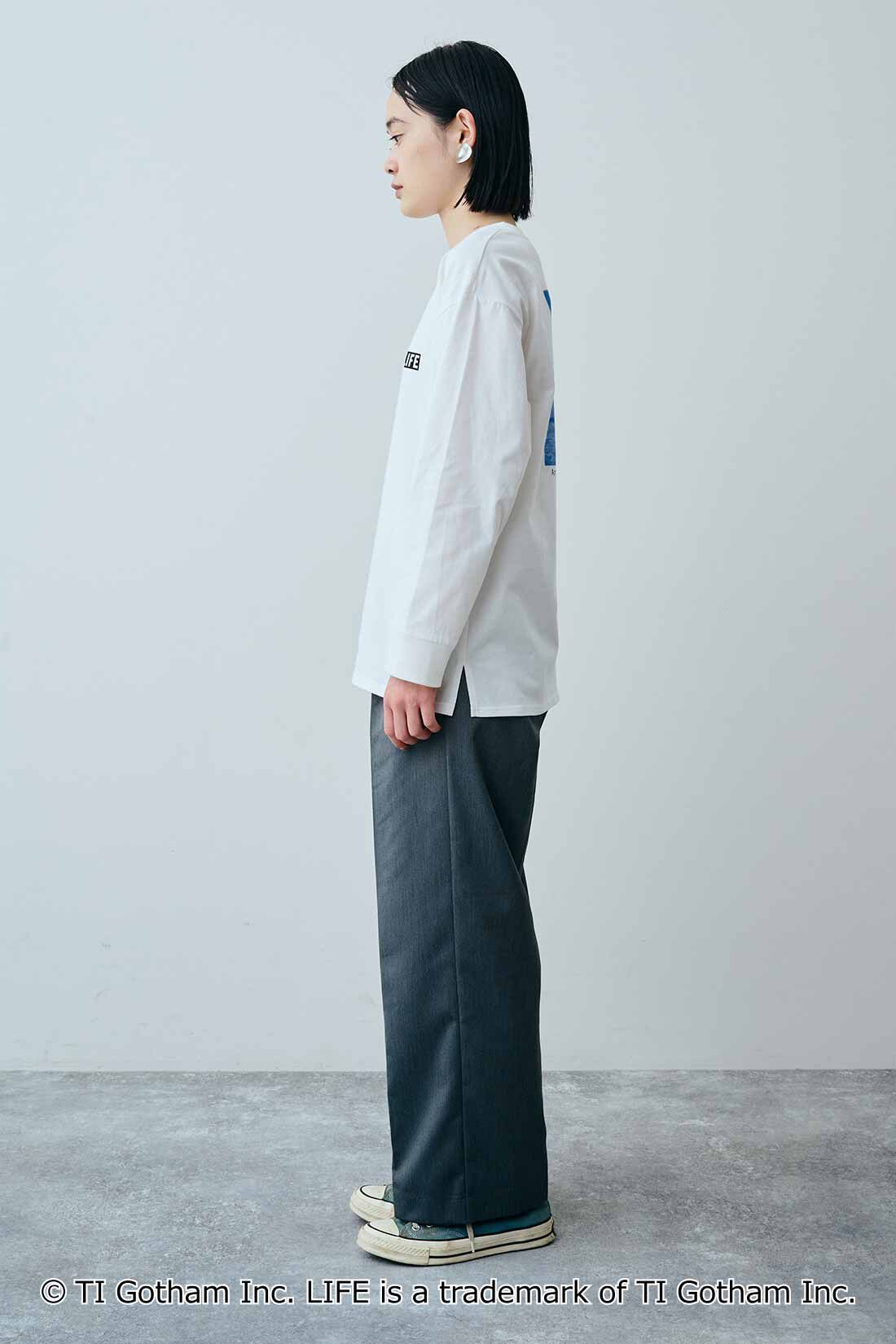 MEDE19F [メデ・ジュウキュウ]|MEDE19F　グラフ誌LIFE フォトグラフロングTシャツの会|モデル身長：167cm　着用サイズ：M