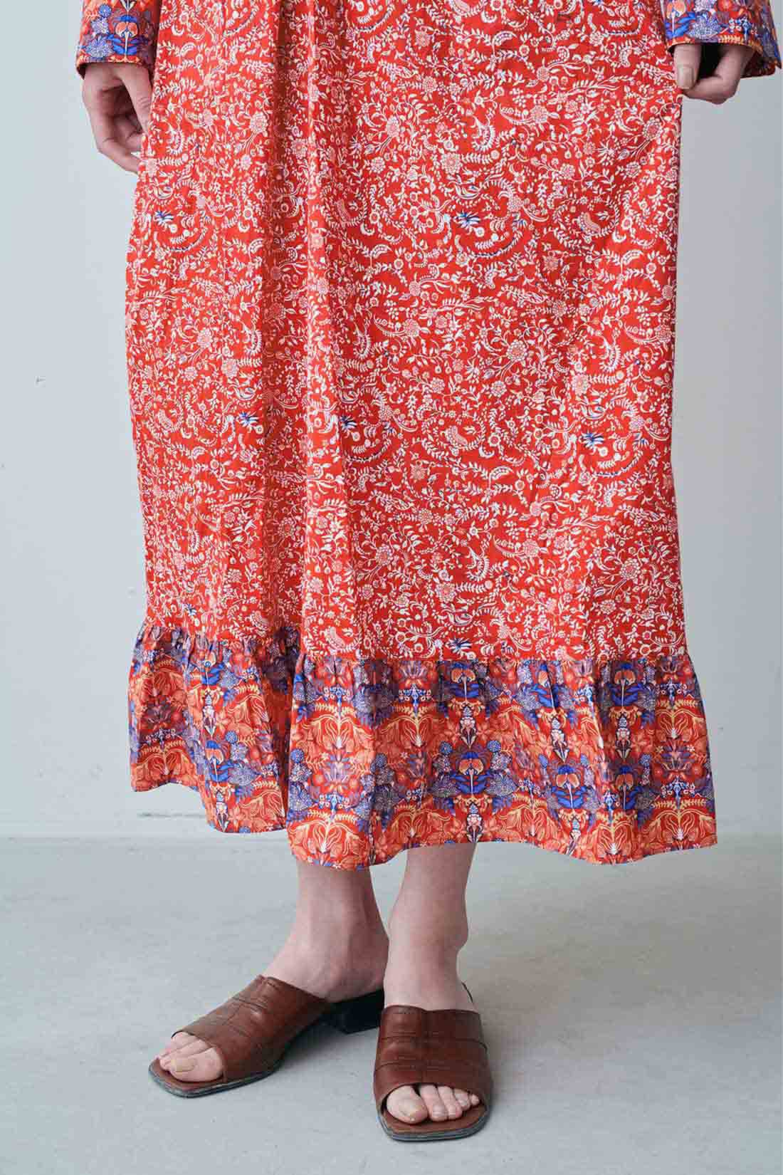 MEDE19F [メデ・ジュウキュウ]|MEDE19F　〈MADE IN INDIA COLLECTION〉プリントコットンドレス