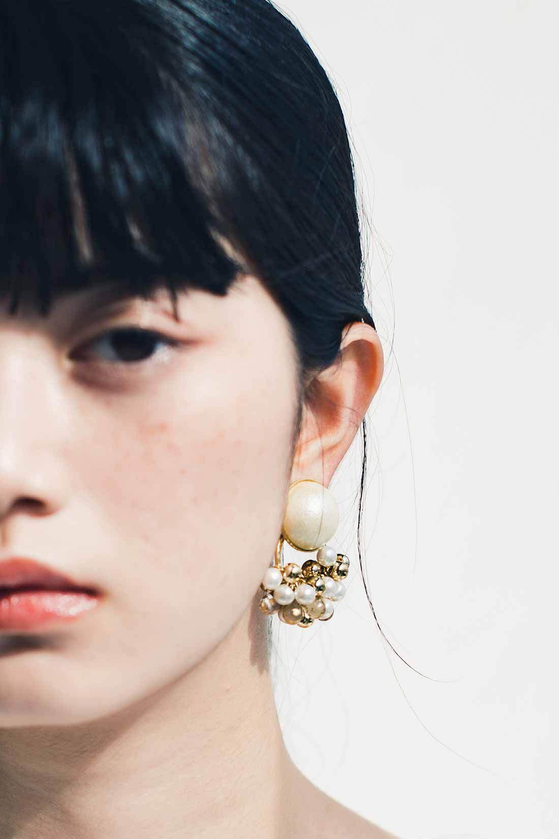 MEDE19F [メデ・ジュウキュウ]|MEDE19F　Boutique 888さんコラボ パール遣いの2ウェイイヤリング〈ゴールド〉