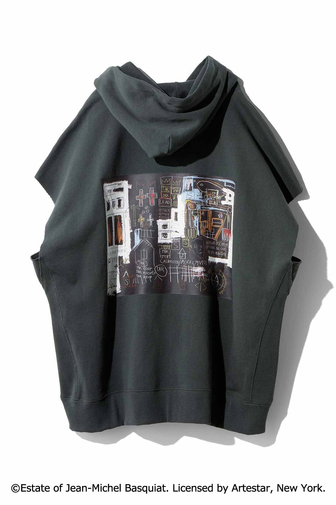 MEDE19F [メデ・ジュウキュウ]|MEDE19F　ART meets MEDE19F フーディトップス〈Jean-Michel Basquiat〉〈チャコールグレー〉
