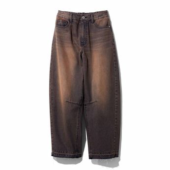 MEDE19F オーバーダイバルーンデニム〈ブラウン〉