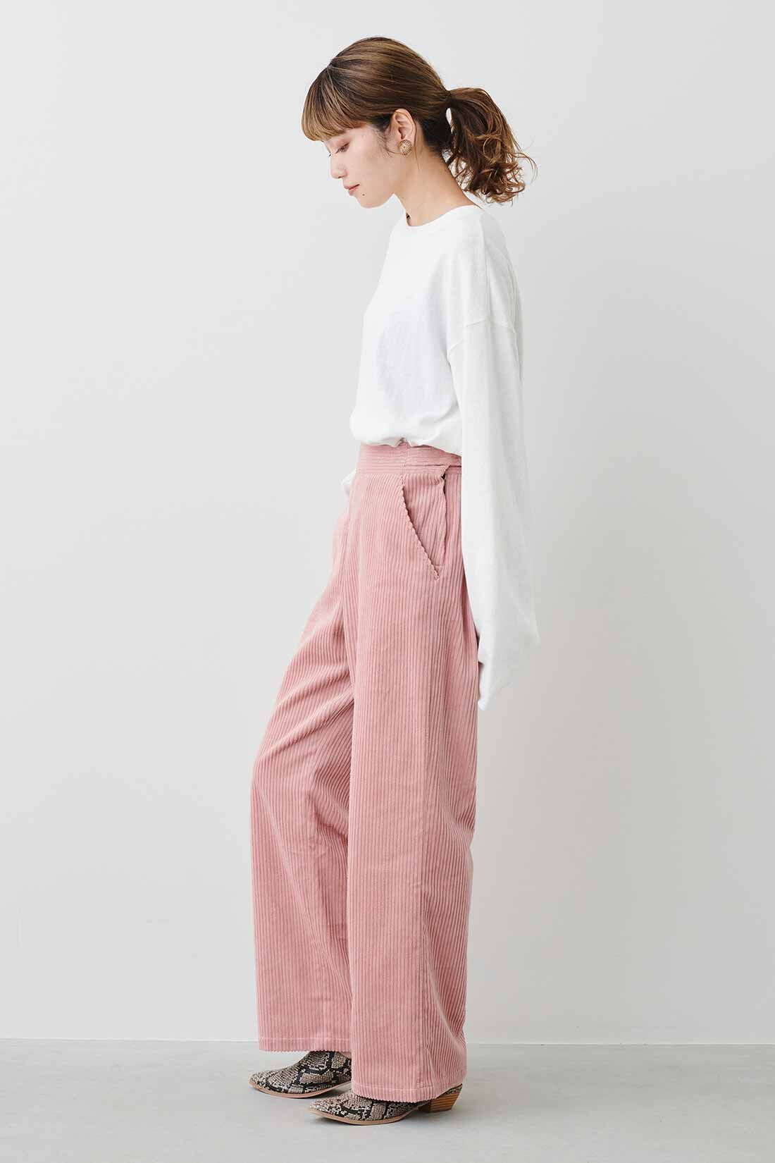 MEDE19F コーデュロイカラーパンツ〈ピンク〉｜MEDE19F[メデ・ジュウ 
