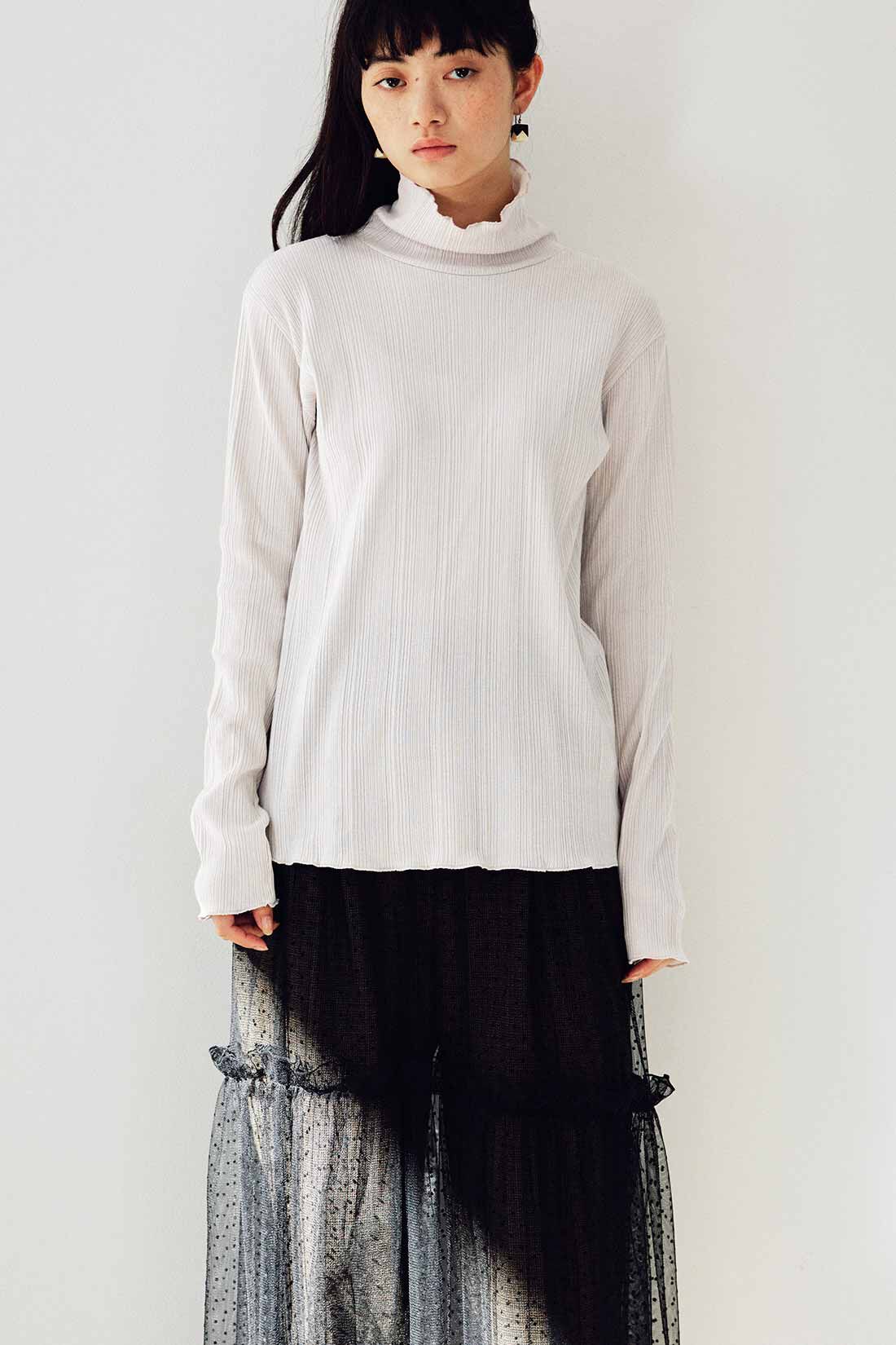 MEDE19F|MEDE19F　コットンリブハイネックトップスの会