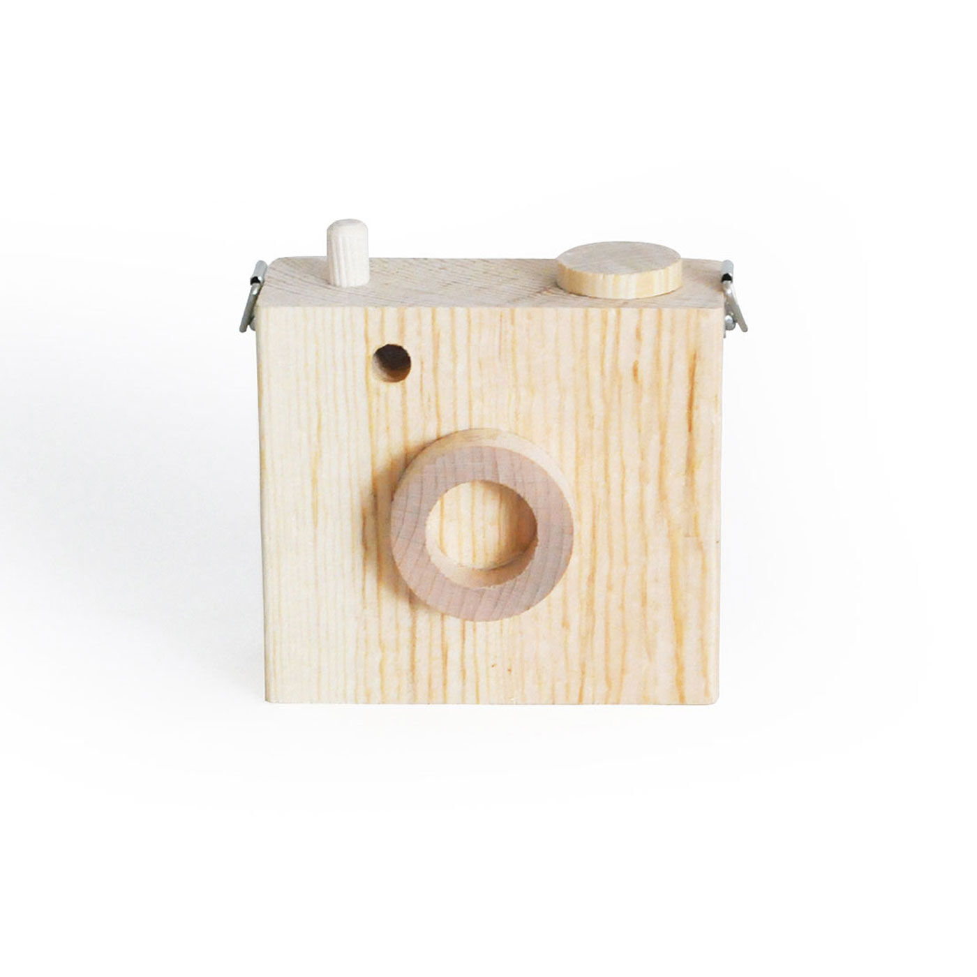フェリシモ女子DIY部ダイレクト便|おもちゃの木製カメラ　DIYキット|無塗装の状態です。