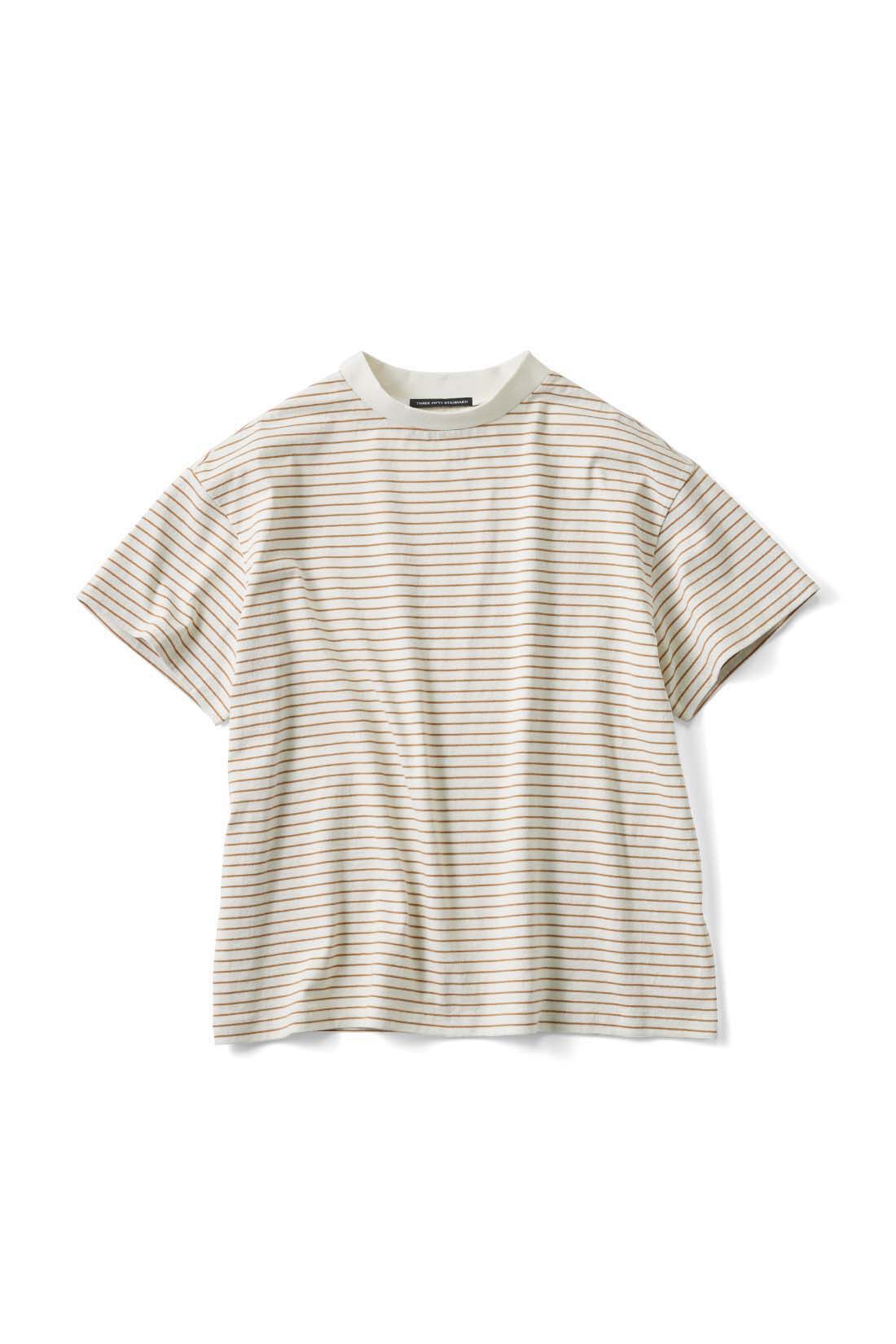 THREE FIFTY STANDARD［スリーフィフティースタンダード］|THREE FIFTY STANDARD　こだわりボーダーTシャツの会|キャメル×オフホワイト