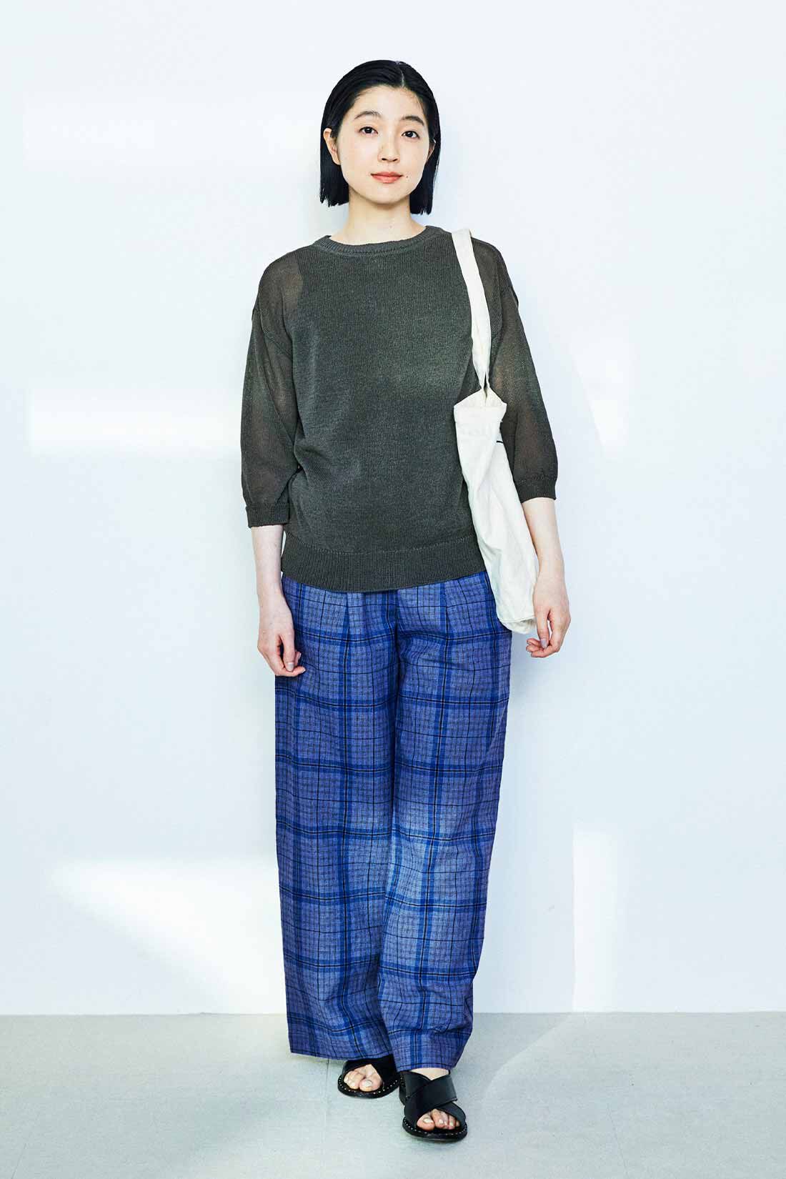 THREE FIFTY STANDARD［スリーフィフティースタンダード］|THREE FIFTY STANDARD ブルーのチェックパンツ