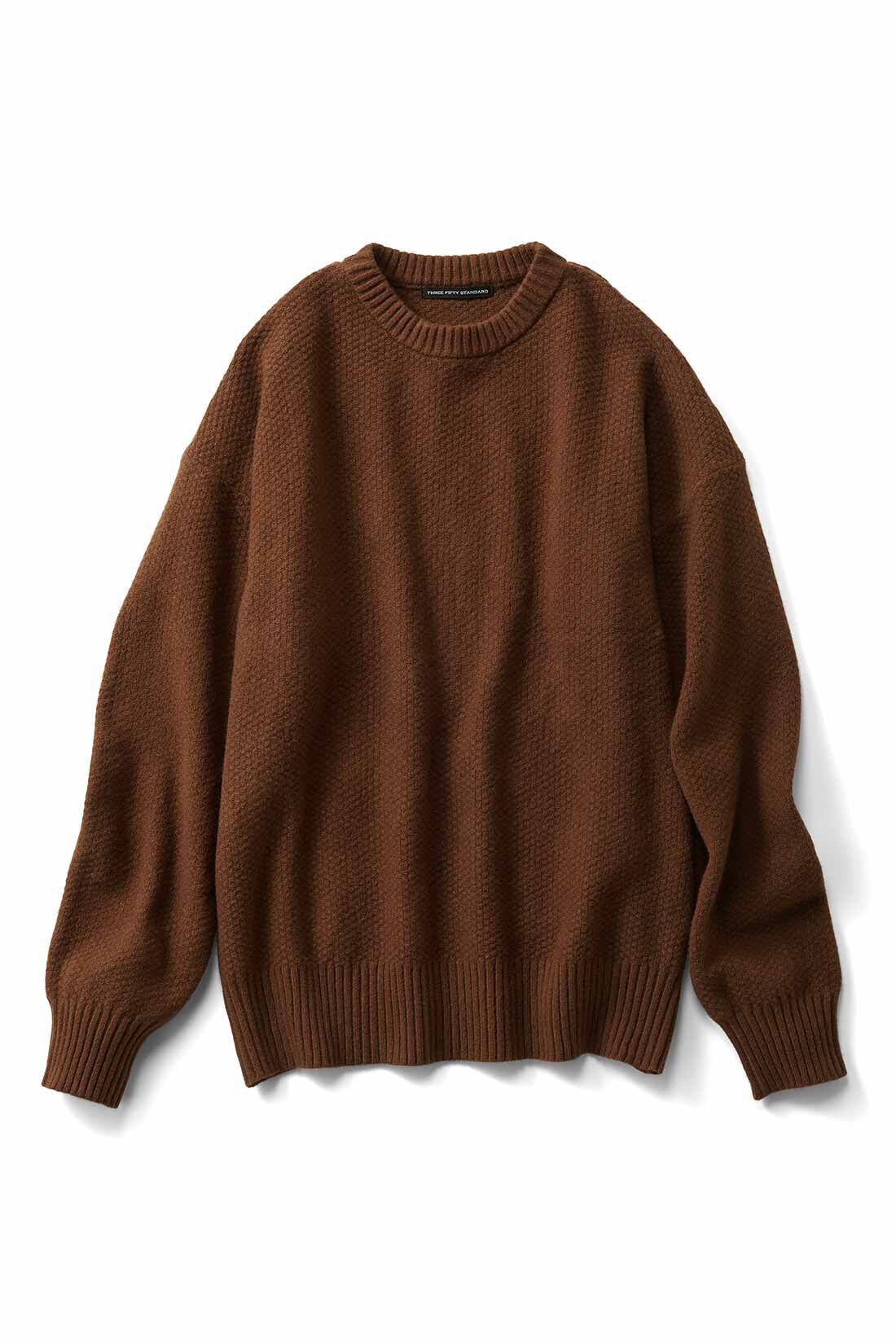 レビュー高評価の商品 THREE かのこ編みセーター〈ブラウン〉｜THREE STANDARD FIFTY トップス