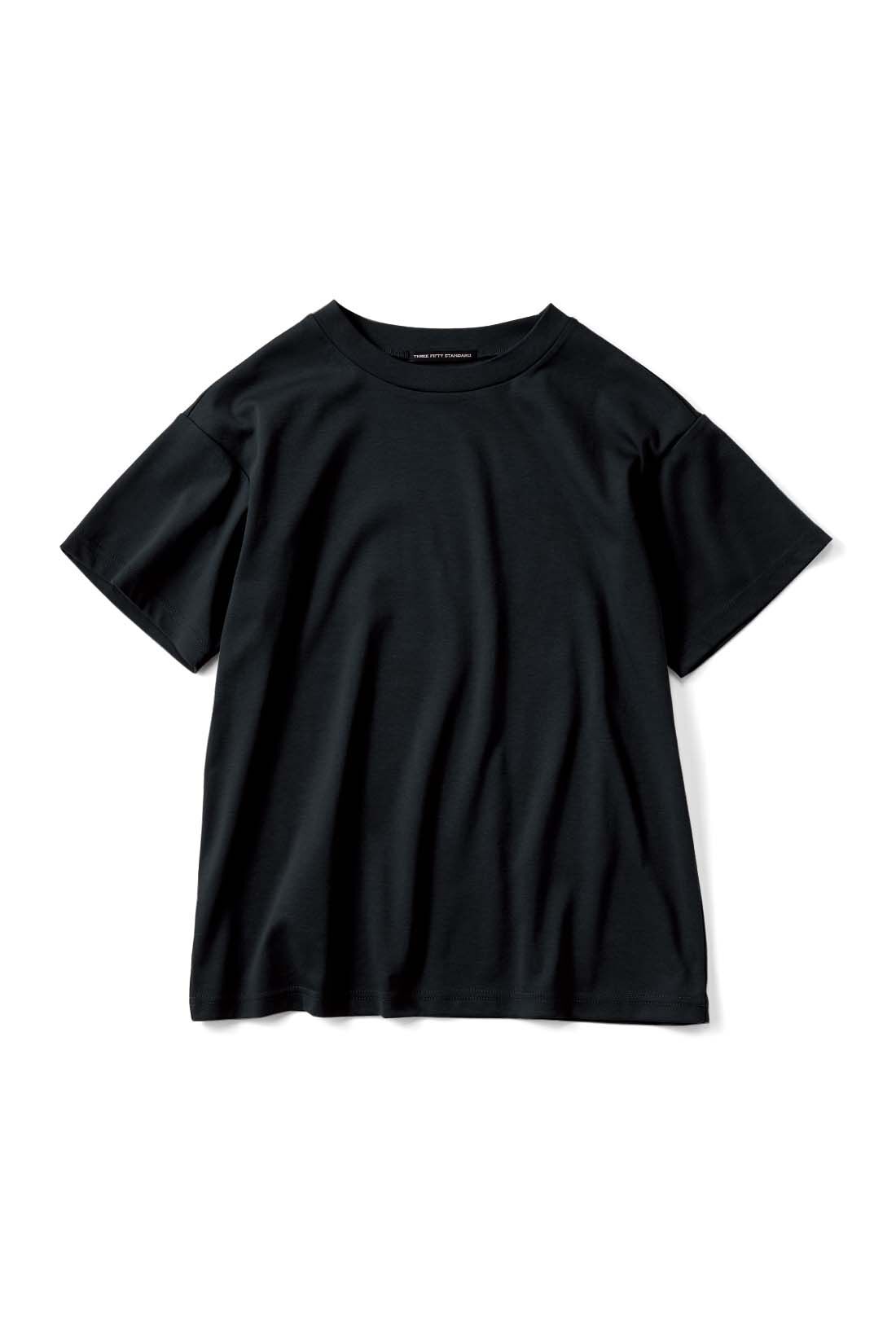 THREE FIFTY STANDARD［スリーフィフティースタンダード］|THREE FIFTY STANDARD　シルキーな肌ざわりのベーシックなTシャツの会|ネイビー