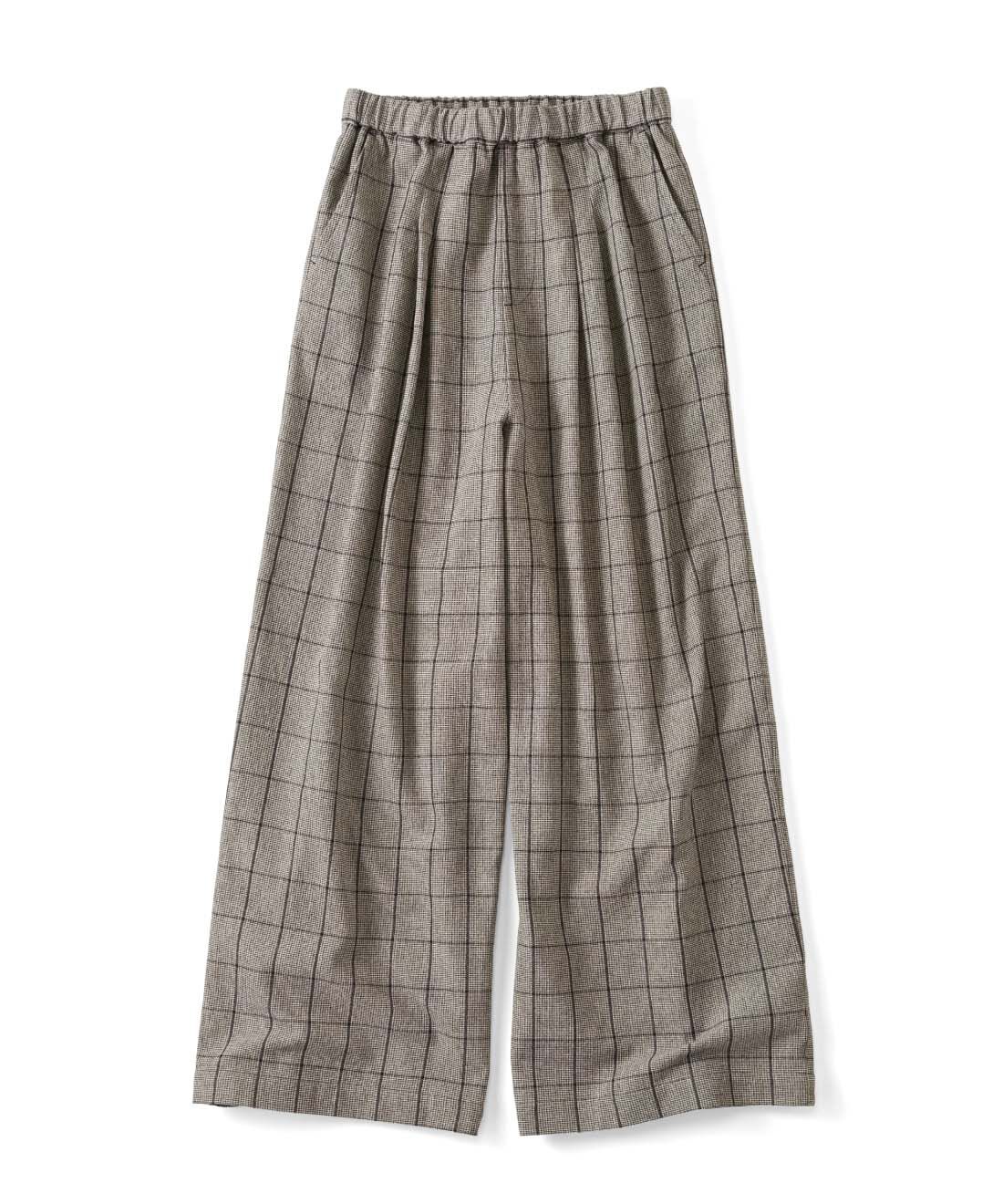 THREE FIFTY STANDARD［スリーフィフティースタンダード］|THREE FIFTY STANDARD　シックなモノトーンチェックのワイドパンツ