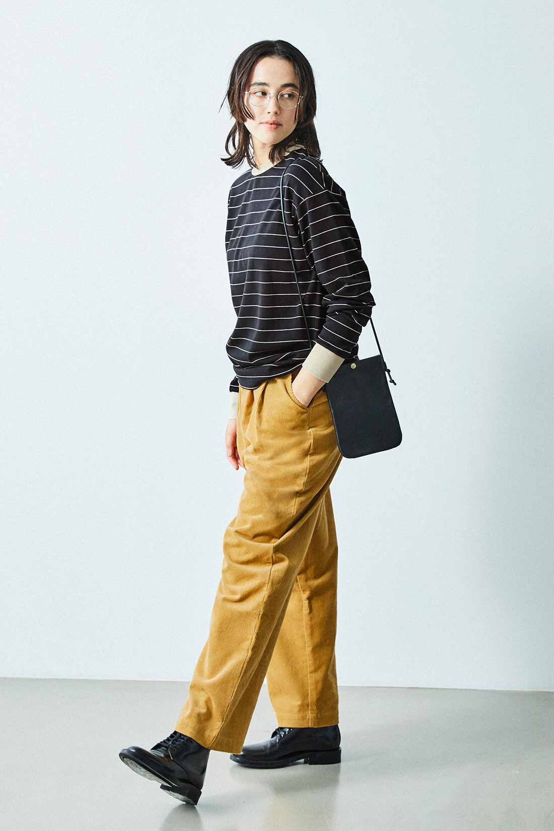 THREE FIFTY STANDARD|ポンチボーダーＴシャツ　ＴＦＳのコーディネート