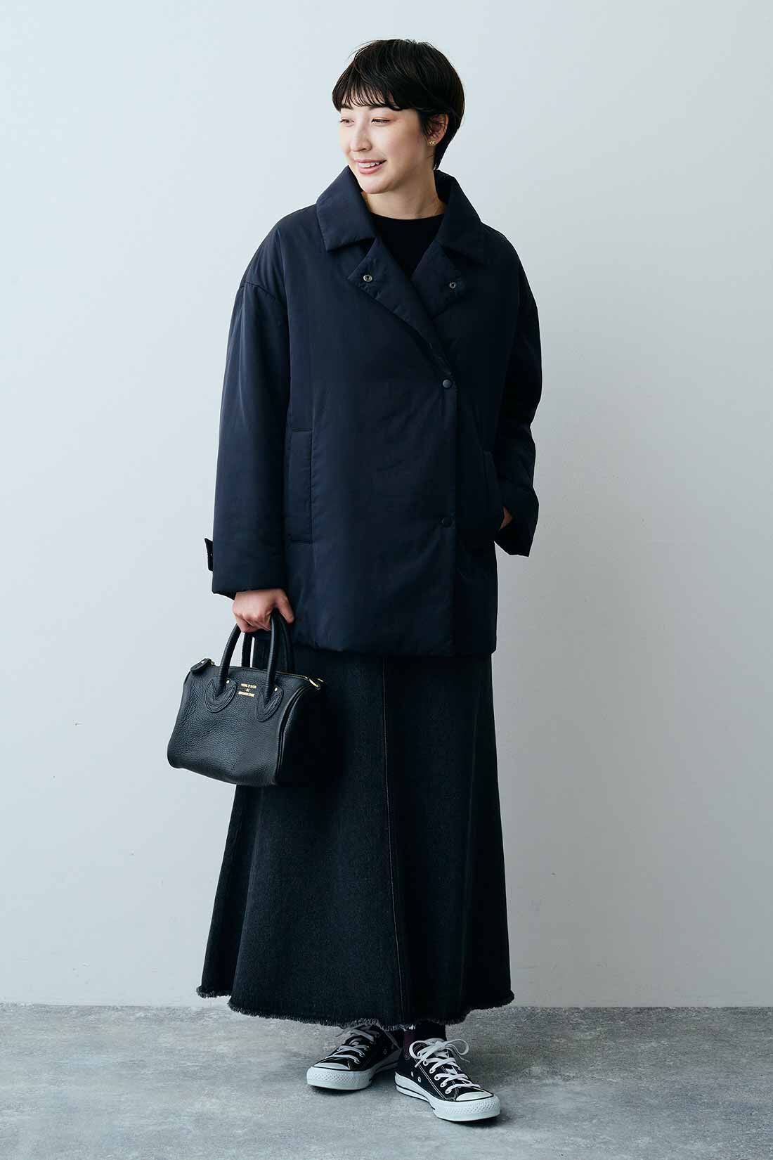 【SALE／60%OFF】 THREE FIFTY ワンサイドスナップ中わたジャケット STANDARD ジャケット・アウター