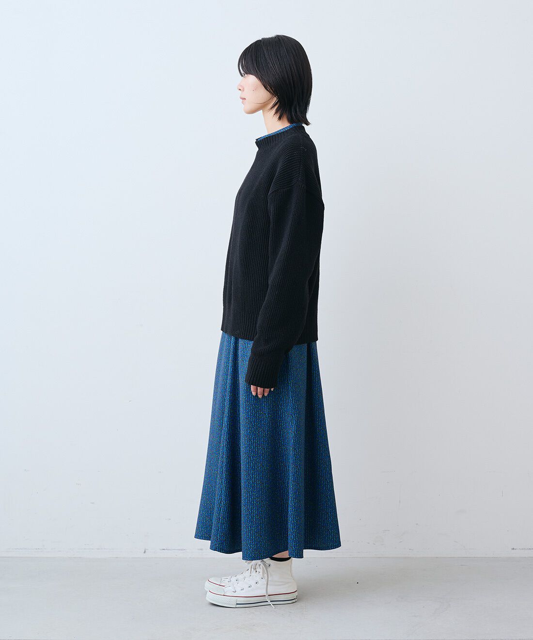 THREE FIFTY STANDARD|ミュルーズ モダン プリントワンピース〈ブルー〉のコーディネート