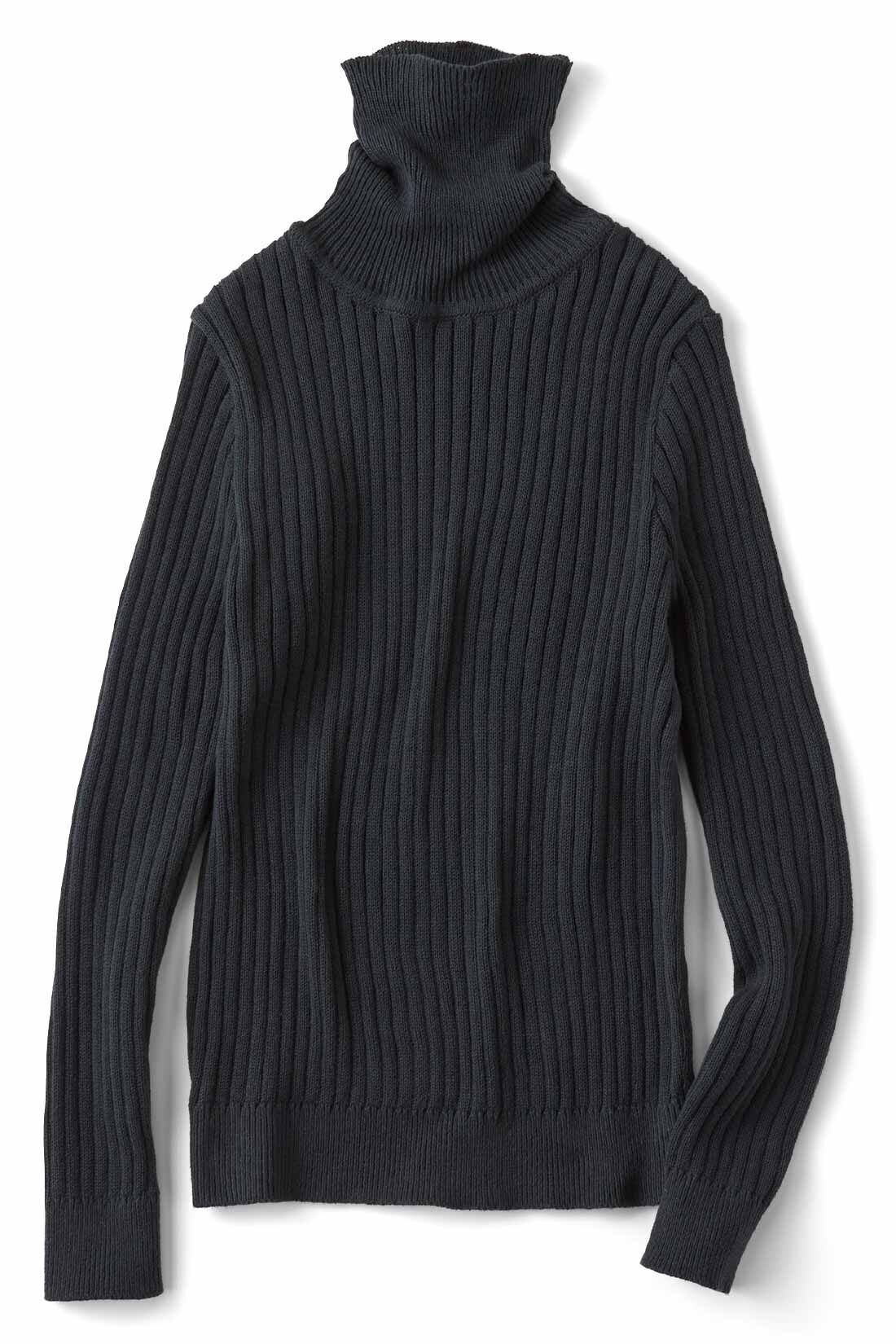 当店だけの限定モデル THREE FIFTY STANDARD コットン100％のリブタートルの会｜THREE トップス