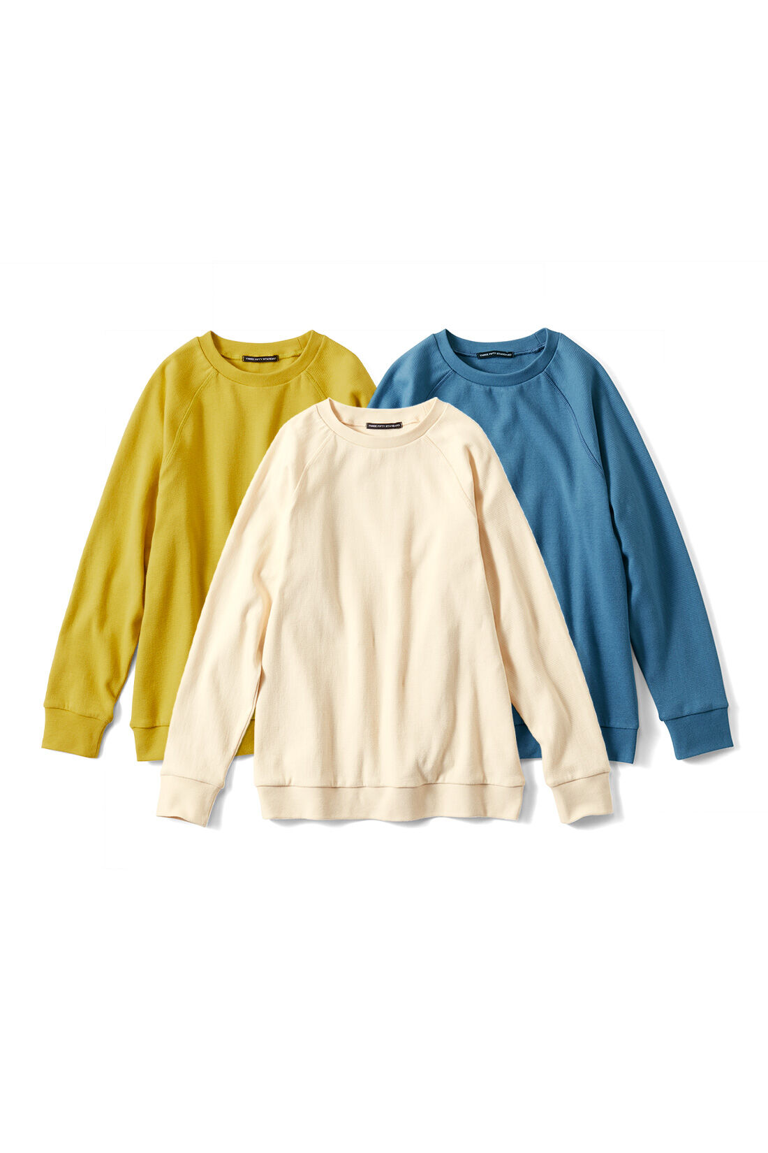 THREE FIFTY STANDARD|THREE FIFTY STANDARD　フライス編みのストレッチラグランスリーブTシャツの会