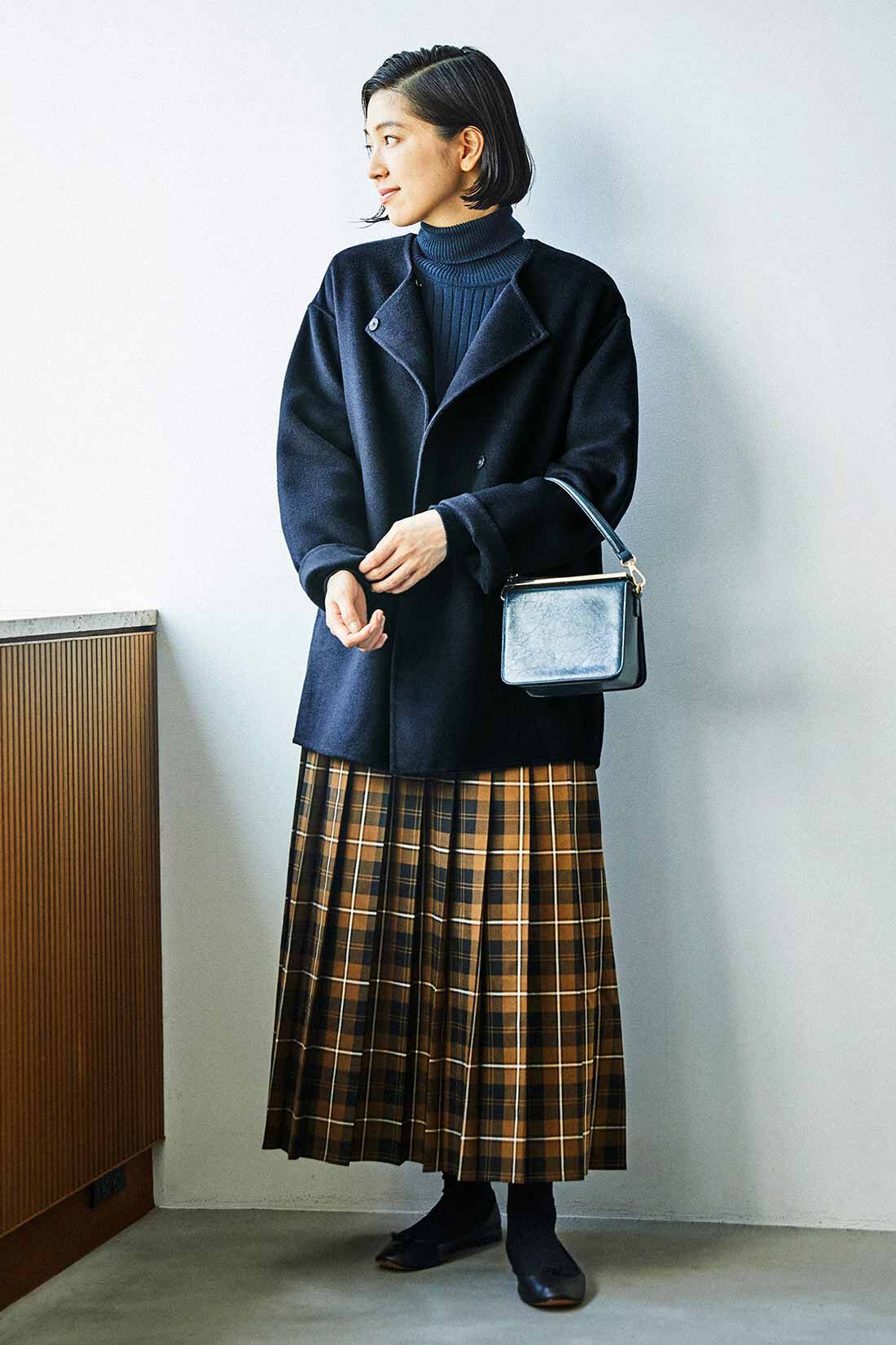THREE FIFTY STANDARD［スリーフィフティースタンダード］|THREE FIFTY STANDARD コットン100％のリブタートル〈ダークネイビー〉