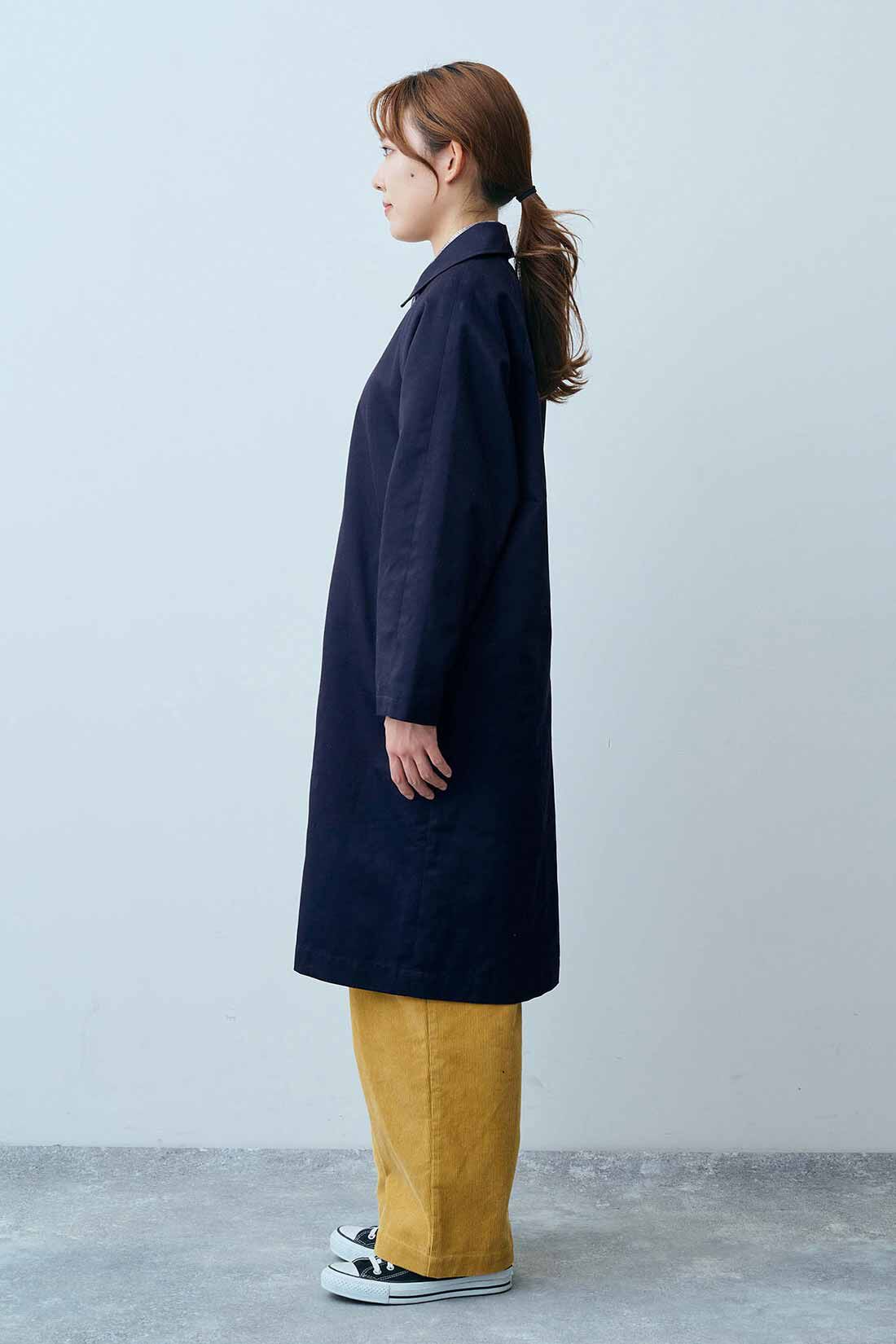 THREE FIFTY STANDARD［スリーフィフティースタンダード］|ミュルーズモダンコートＮＶ　ＴＦＳとコーデュロイパンツマスタードイエローＴＦＳのコーディネート