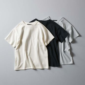 シルキーな肌ざわりのベーシックなTシャツの会