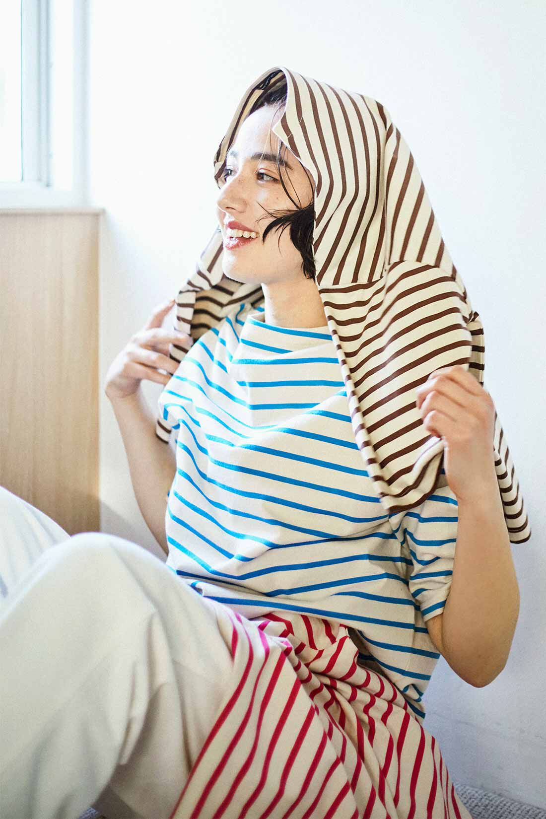 THREE FIFTY STANDARD［スリーフィフティースタンダード］|THREE FIFTY STANDARD ドロップショルダーのボーダーTシャツの会