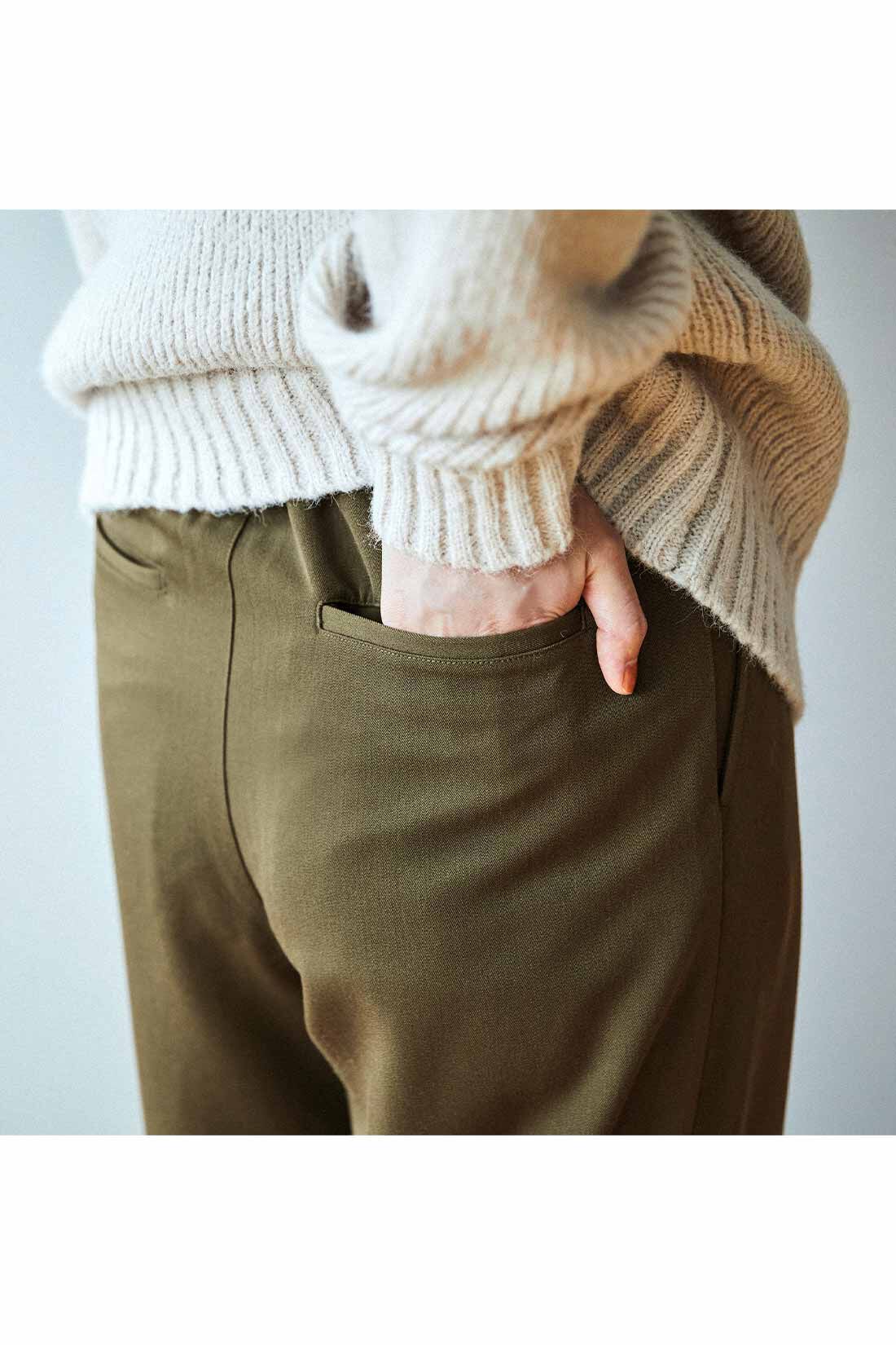 THREE FIFTY STANDARD|THREE FIFTY STANDARD　ゆるっとワイドパンツ〈カーキ〉