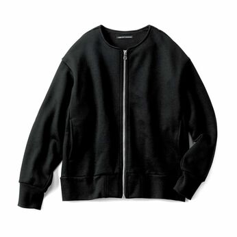 THREE FIFTY STANDARD | 裏起毛のジップカーディガンＢＫ　ＴＦＳ