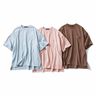 汗じみ軽減加工のゆるシルエットTシャツ〈ブラウン〉