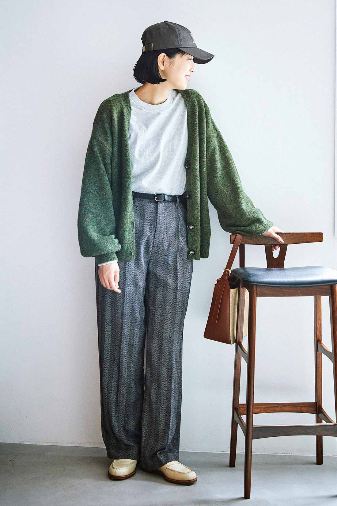 THREE FIFTY STANDARD［スリーフィフティースタンダード］|THREE FIFTY STANDARD トレーナーみたいなTシャツ〈杢グレー〉