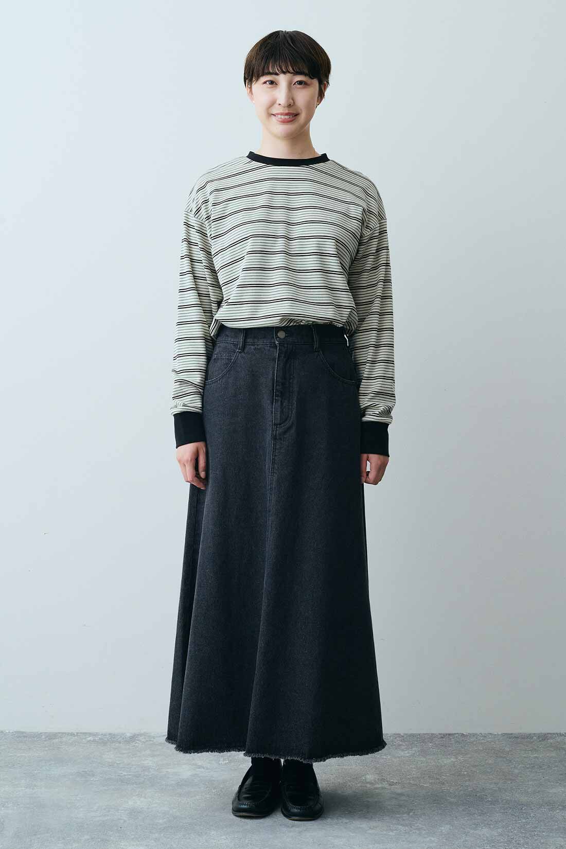 THREE FIFTY STANDARD［スリーフィフティースタンダード］|ポンチボーダーＴシャツ　ＴＦＳのコーディネート