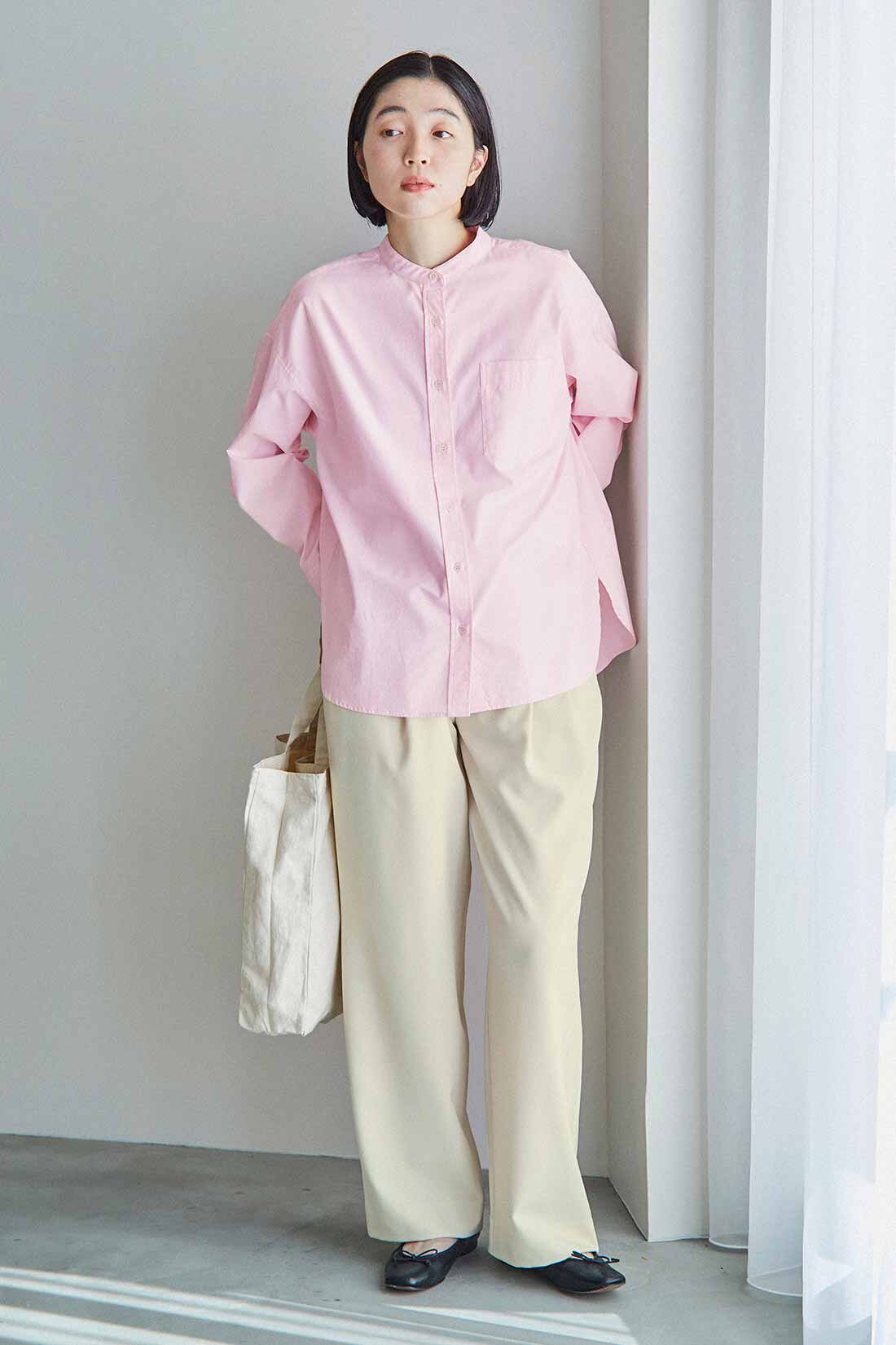 THREE FIFTY STANDARD［スリーフィフティースタンダード］|THREE FIFTY STANDARD 落ち感がきれいなタックパンツ〈アイボリー〉