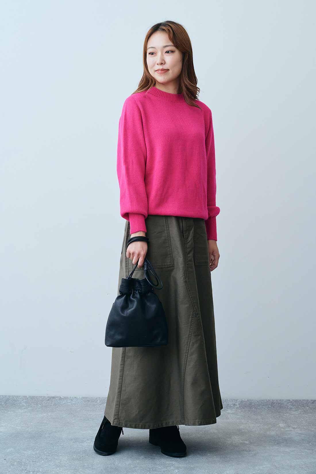 THREE FIFTY STANDARD|カラーニットセーターＰＫ　ＴＦＳのコーディネート