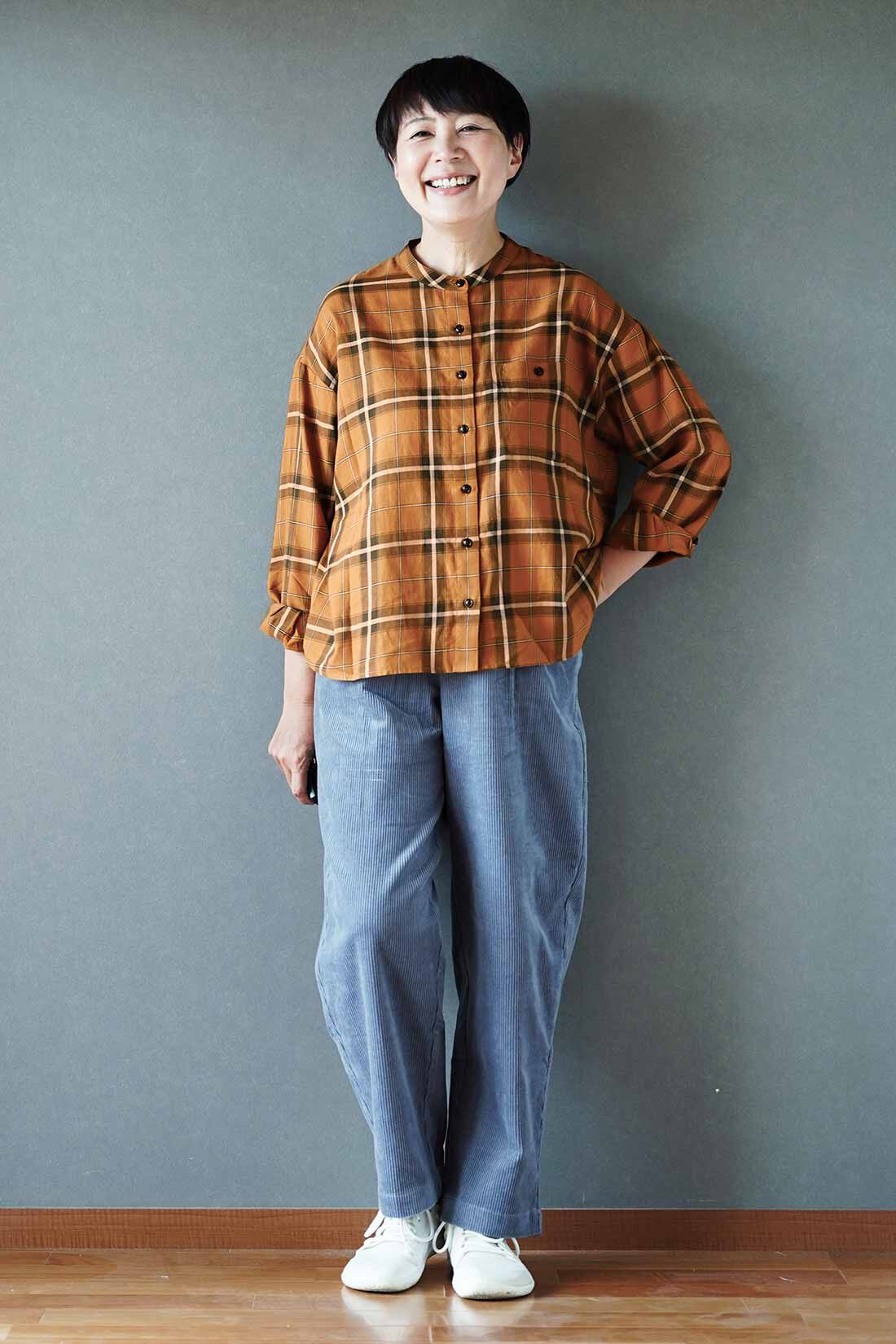 THREE FIFTY STANDARD|コーデュロイタックパンツ〈ブルー　〉ＴＦＳのコーディネート