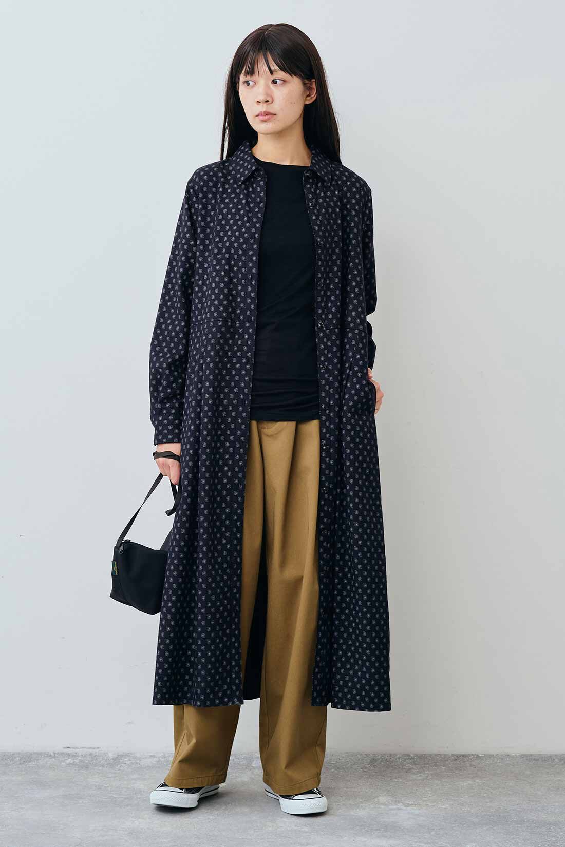 THREE FIFTY STANDARD ペイズリー柄のシャツワンピース