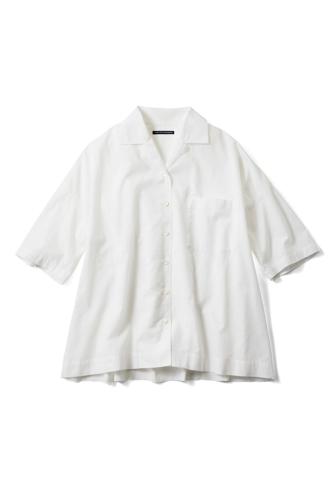 THREE FIFTY STANDARD|THREE FIFTY STANDARD 金子敦子さんと作った ひじが隠れる大人の白い開衿シャツ