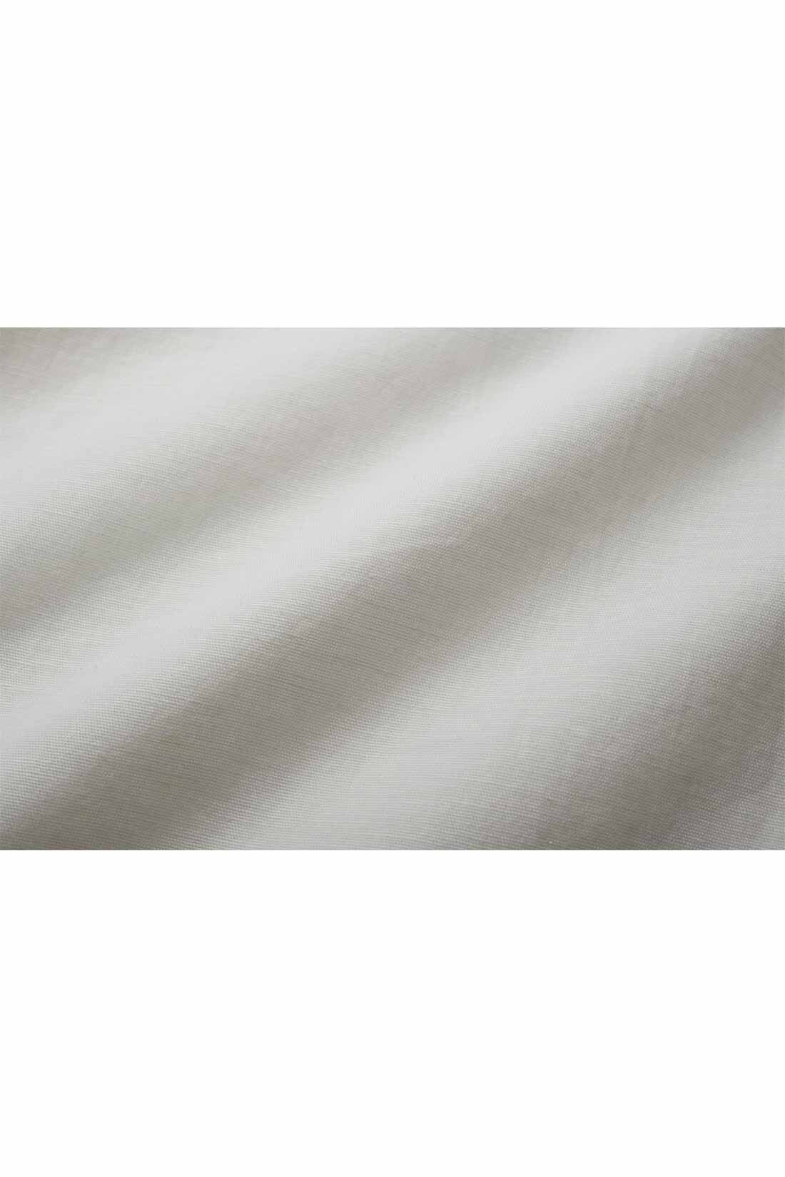 THREE FIFTY STANDARD［スリーフィフティースタンダード］|THREE FIFTY STANDARD さらっとチュニックブラウス〈オフホワイト〉|洗いをかけたやわらかな綿麻生地