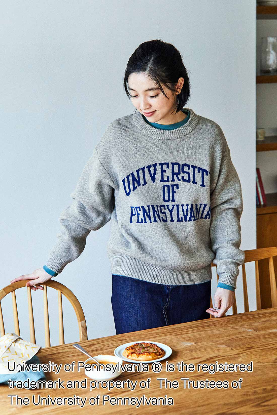 THREE FIFTY STANDARD［スリーフィフティースタンダード］|THREE FIFTY STANDARD　別注カレッジロゴセーター〈杢グレー〉