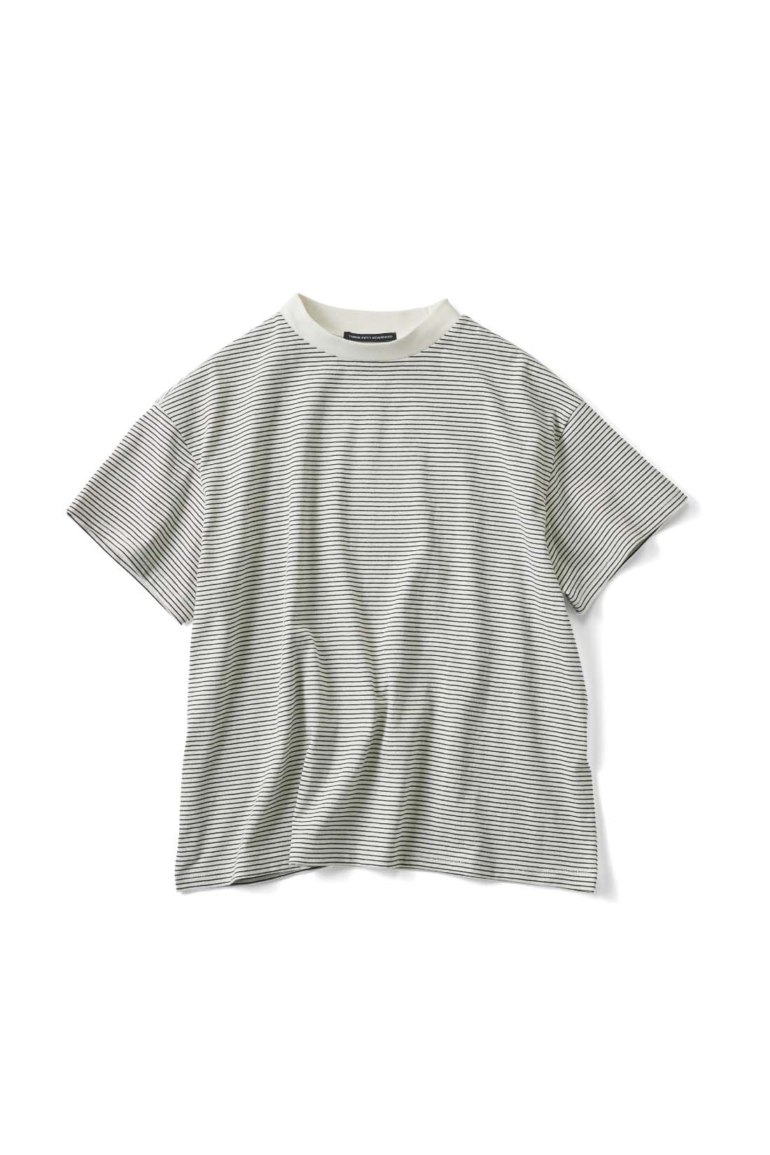 THREE FIFTY STANDARD［スリーフィフティースタンダード］|THREE FIFTY STANDARD　こだわりボーダーTシャツの会|ブラック×オフホワイト