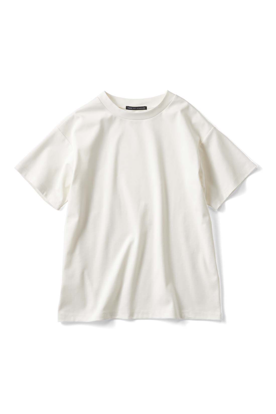 THREE FIFTY STANDARD［スリーフィフティースタンダード］|THREE FIFTY STANDARD　シルキーな肌ざわりのベーシックなTシャツの会|オフホワイト