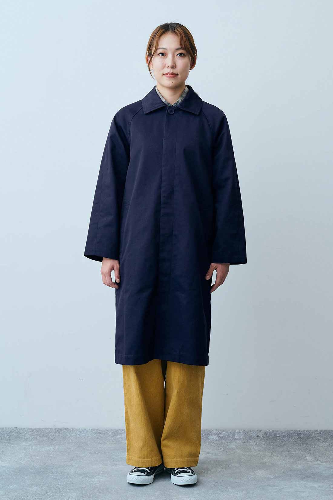 THREE FIFTY STANDARD［スリーフィフティースタンダード］|ミュルーズモダンコートＮＶ　ＴＦＳとコーデュロイパンツマスタードイエローＴＦＳのコーディネート