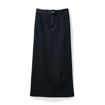 THREE FIFTY STANDARD［スリーフィフティースタンダード］ | シックなウォッシュドブラックデニムのスカート