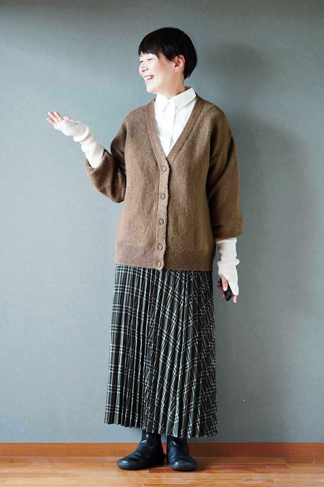 THREE FIFTY STANDARD|チェックプリーツスカートＴＦＳのコーディネート