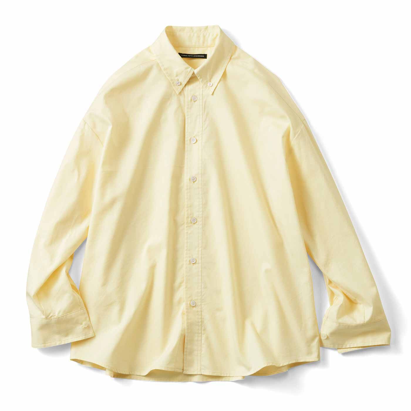 ブラウス シャツ ＴＨＲＥＥ　ＦＩＦＴＹ　ＳＴＡＮＤＡＲＤ　クロップド丈のストライプシャツ「シナモンベージュ」 レディース THREE FIFTY STANDARD クロップド丈のストライプシャツ