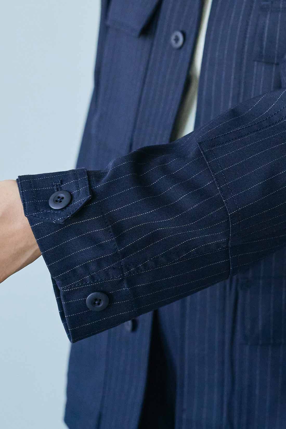 THREE FIFTY STANDARD［スリーフィフティースタンダード］|THREE FIFTY STANDARD　アメリカのワークブランドGUNG HOに別注したファティーグジャケット|アームベルトやていねいな縫製など、ワークウェアならではのタフさを感じる本格的なディテール。