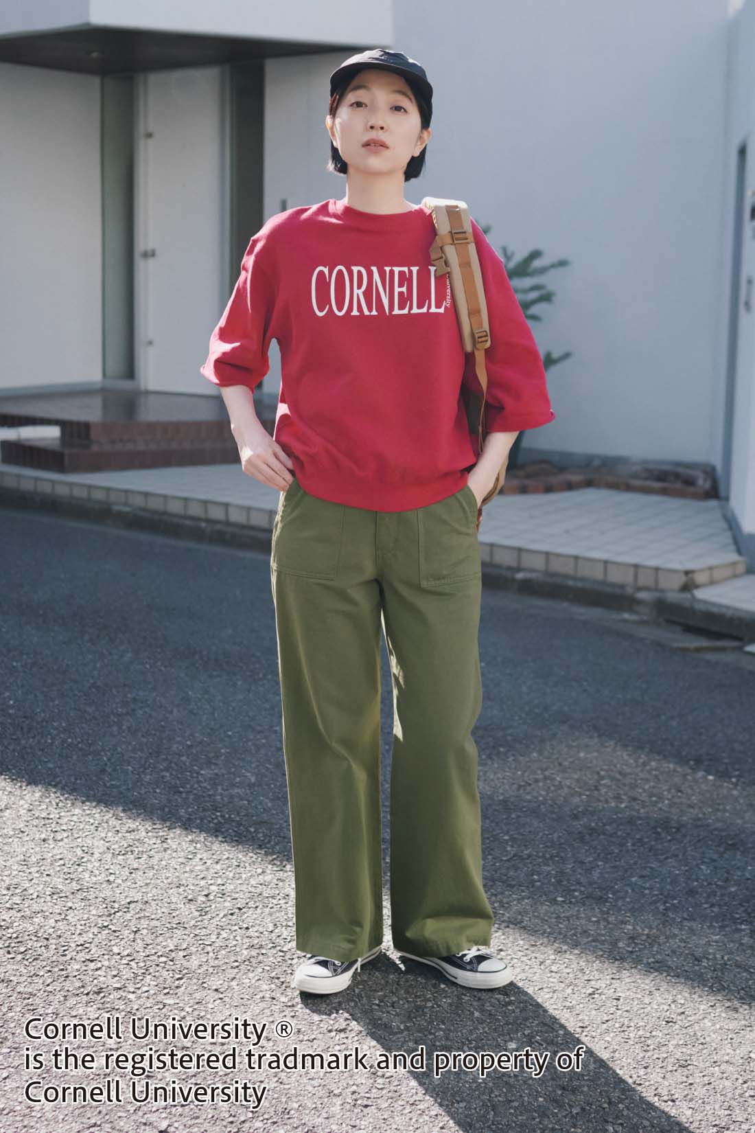 THREE FIFTY STANDARD［スリーフィフティースタンダード］|THREE FIFTY STANDARD　ベーシックなベイカーパンツ〈カーキグリーン〉