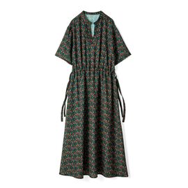 THREE FIFTY STANDARD | ミュルーズモダン 総柄 ヴィンテージプリントワンピース〈ネイビー〉